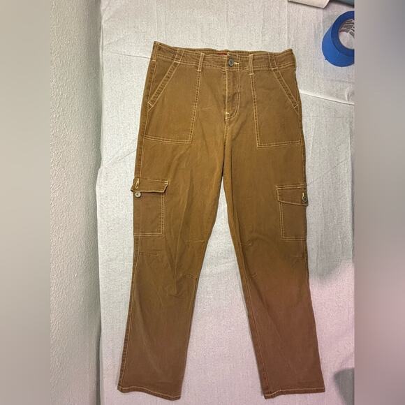 Vintage Y2K Women’s Dickies Cargo Pants Brown Workwear Size 11/30 Utility - Picture 1 of 8